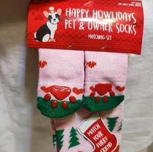 Happy Howladay's Pet AND Owner Christmas socks